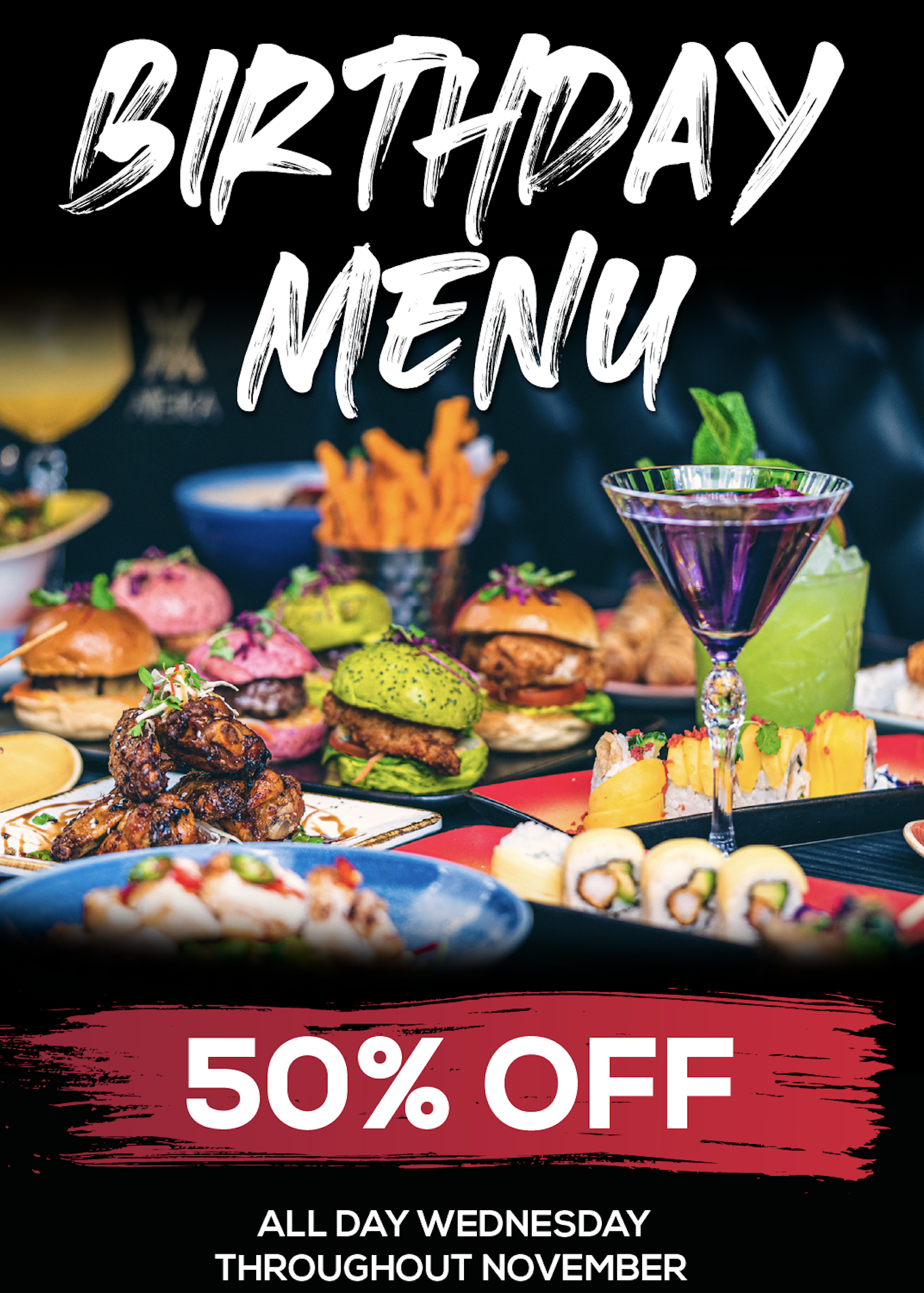 50% off Wednesdays this November